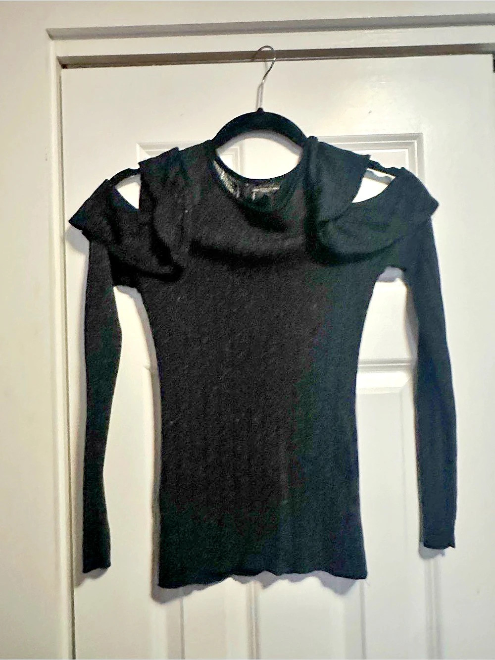 Guess Black Long Sleeve Top Size small